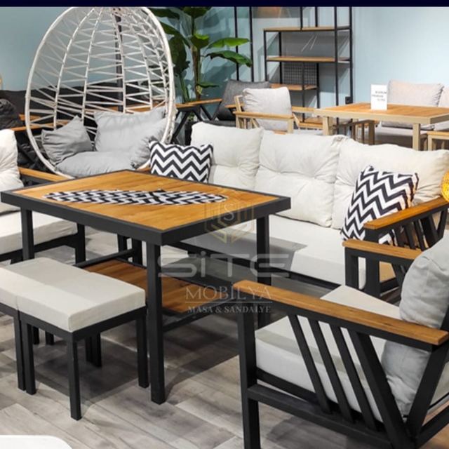 Belek Premium Bahçe Balkon Mobilyası - Metal + Kumaş