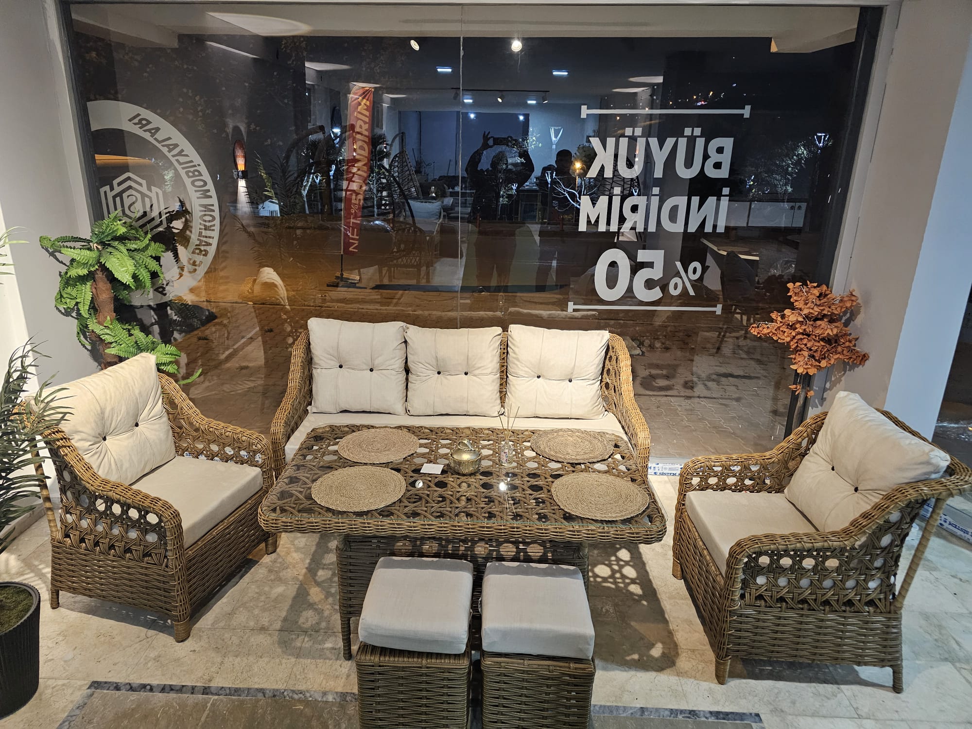 Rattan BambuQ Bahçe Balkon Mobilyası 3